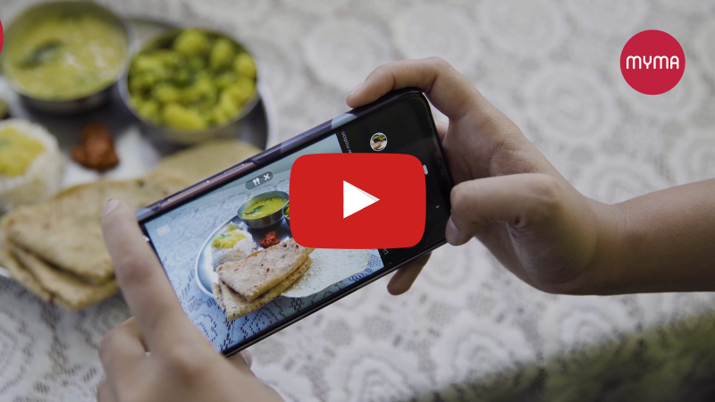 how to click food photo at home myma app